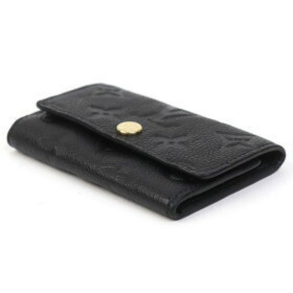 Louis Vuitton Multicle LV Rings Case Black HOLDER Noir Key Empreinte - Picture 3 of 8